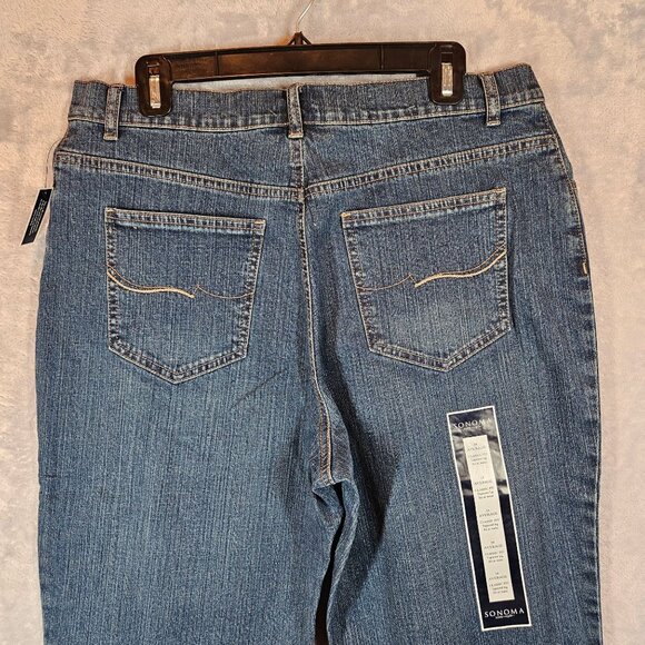 NWT Sonoma Jeans Womens 14 Average Classics fit Tapered Leg Mom casual everyday - Picture 4 of 13